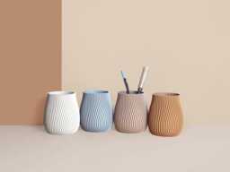 Pencil Potdesk Organizer Made With Recycled Materials, Idea For Office Accessories, Storage & Decoration, Scandinavian Design, Gift Home - thumbnail 1