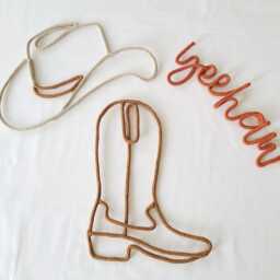 Cowboy Hat Wall Decor in Custom Colors-Western Inspired Home, Nursery, Kids Room Accent Piece - thumbnail 4