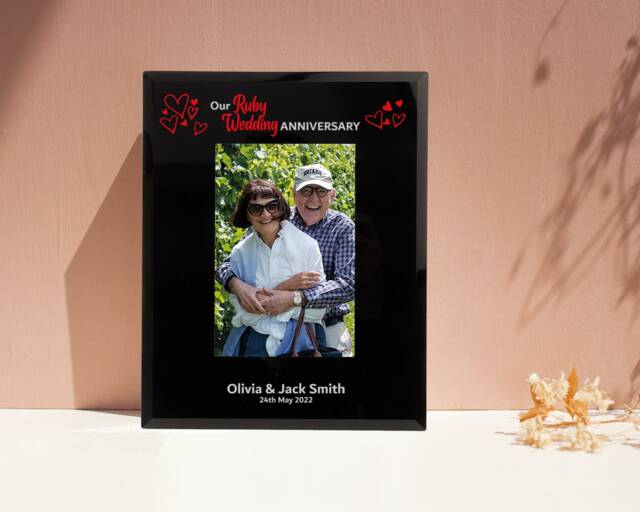 Personalised Our Ruby Wedding Anniversary Photo Frame 6x4 7x5 40Th Gift - image 1