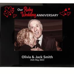 Personalised Our Ruby Wedding Anniversary Photo Frame 6x4 7x5 40Th Gift - thumbnail 2