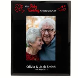 Personalised Our Ruby Wedding Anniversary Photo Frame 6x4 7x5 40Th Gift - thumbnail 3