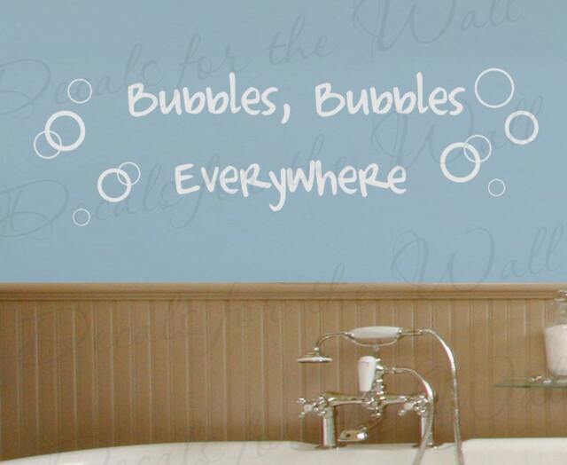 Bubble Everywhere Bathroom Kids Baby Vinyl Lettering Large Wall Decal Saying Decoration Quote Sticker Graphic Art Mural Letters Decor Ba05 - image 1