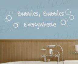 Bubble Everywhere Bathroom Kids Baby Vinyl Lettering Large Wall Decal Saying Decoration Quote Sticker Graphic Art Mural Letters Decor Ba05 - thumbnail 1