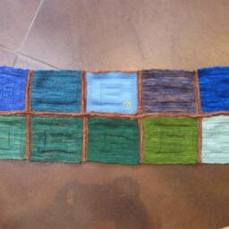 Knitted Abc123 Baby Blanket Pattern, Square Blocks, Crocheted Together - thumbnail 4