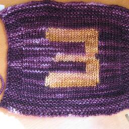 Knitted Abc123 Baby Blanket Pattern, Square Blocks, Crocheted Together - thumbnail 3