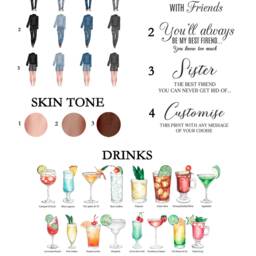 Friends Personalised Gift, Best Friend Poster, Wall Art, Birthday Gift - thumbnail 3