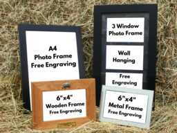 "Safari Animals Personalised Wood Or Metal Picture Frame - 4""x6"
