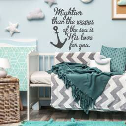 Nautical Nursery Wall Decal, Psalm 934, Anchor Decor Lw27 - thumbnail 3