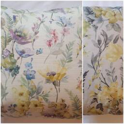 Yellow/Grey Flower Cushion Cover Cream Pillow - thumbnail 2