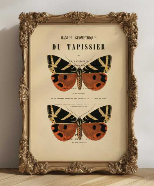 Vintage Style Butterfly Print, Book Page, A4, Fabulous Vintage Wall Art