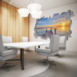 Broken Wall Decal - 3D Wallpaper Wall Decals Printed Art Printing Sticker -Skubrsu3Dw - thumbnail 2