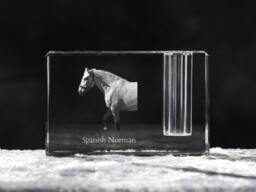 Spanish-Norman Horse , Crystal Pen Holder With Horse, Souvenir, Decoration, Limited Edition, Collection - thumbnail 1