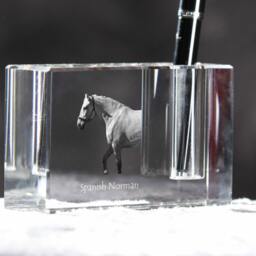 Spanish-Norman Horse , Crystal Pen Holder With Horse, Souvenir, Decoration, Limited Edition, Collection - thumbnail 3