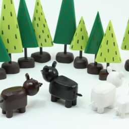 Brown Bear - Polar Black Figure Christmas Putz Tiny Forest Build A Woodland Scene - thumbnail 3