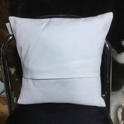 Handmade Wool Cat Pillow, Tartan Scottish Gift, Orange Blue Green Cushion 12 - thumbnail 4