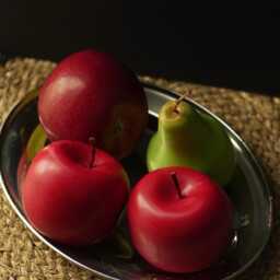 Handmade Fruit Candles Set Bees Wax - Soy Wax, Fruity Scent, Farmhouse Decor, Apple, Pear - thumbnail 2