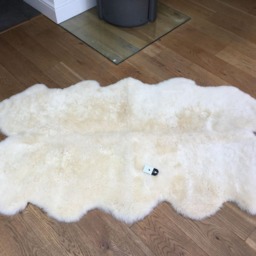 xxl Luxury Ivory Sheepskin Rug , Cream, Soft Neutral Rug, Throw .four Sheepskin, Quad Size, Bed Cover Carpet Hygge, Champagne - thumbnail 2