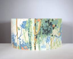 Silver Birch Woodland Lampshade Forest Pattern With Gold Silver Or White Lining Option, For Ceiling Lamp Base in 20cm To 40cm Diameters - thumbnail 1