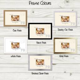 70Th Photo Frame Anniversary Platinum Wedding Special Gift Sign7x5-695D By Photos in A Word - thumbnail 2