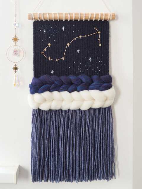 Custom Zodiac Constellation Wall Tapestry - Handwoven Celestial Nursery Decor - image 1