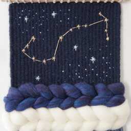 Custom Zodiac Constellation Wall Tapestry - Handwoven Celestial Nursery Decor - thumbnail 3