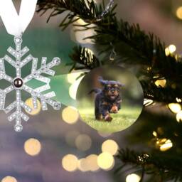 Custom Photo Projection Ornament Personalized Christmas Decor Best Gift For Her - thumbnail 2