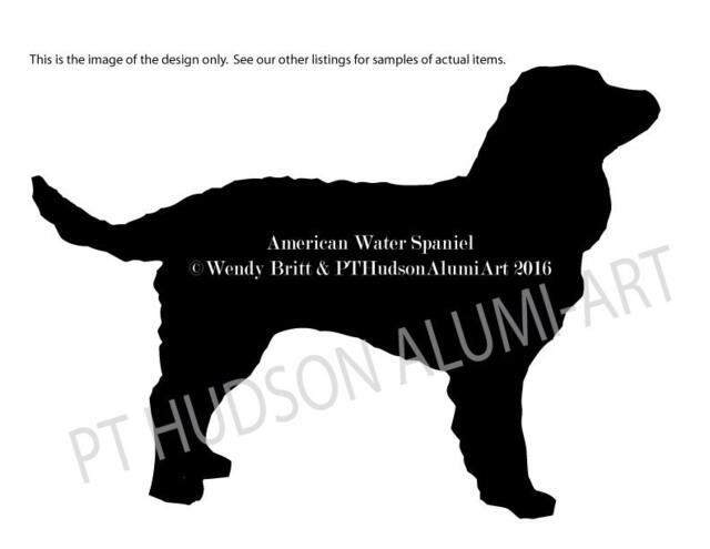 American Water Spaniel, Metal Dog Tree Topper, Holiday, Wreath Decor, Christmas, Aluminum, Yard Stake Or Wall Hanging, Lightweight