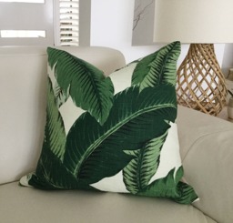 Swaying Palms Linen Pillow Cover Tommy Bahama Beach House Decor - thumbnail 1