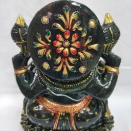 Jade Ganesha, Religious Spiritual Gemstone Ganesh, Ganesh Statue, Ganesha Figurine, Lord Prayer Statues, Gifting Ideas, Gem Statues - thumbnail 4