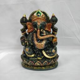 Jade Ganesha, Religious Spiritual Gemstone Ganesh, Ganesh Statue, Ganesha Figurine, Lord Prayer Statues, Gifting Ideas, Gem Statues - thumbnail 1