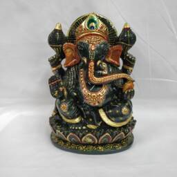 Jade Ganesha, Religious Spiritual Gemstone Ganesh, Ganesh Statue, Ganesha Figurine, Lord Prayer Statues, Gifting Ideas, Gem Statues - thumbnail 2