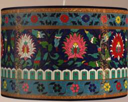 Vintage Floral Lampshade, Retro Style Floor Lamp, Print