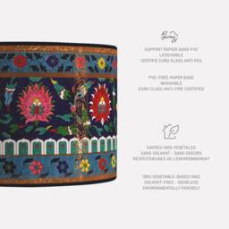 Vintage Floral Lampshade, Retro Style Floor Lamp, Print - thumbnail 2