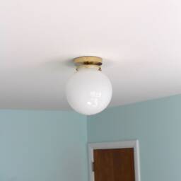 Bubble Flush Mount Ceiling Lighting Fixture, Brass Lamp, White 8 - thumbnail 2