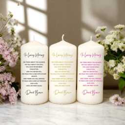 Memorial Candle - in Loving Memory Personalized Remembrance Gift Funeral Tribute Loss Of Loved One Unscented - thumbnail 3