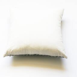 Square Toss Pillow - Grey Ikat Zig Zag Stripe - Handwoven - 20x20 Throw Pillow - thumbnail 2