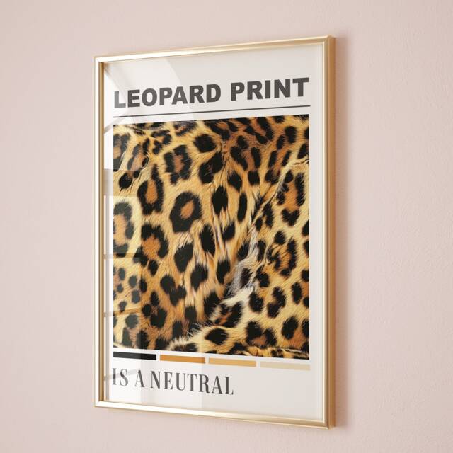 Leopard Print Is A Neutral, Unframed Card Art Print, Animal Wall Decor - image 1