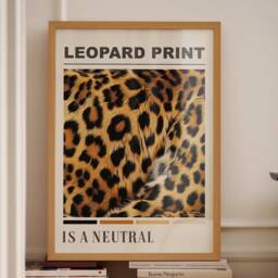 Leopard Print Is A Neutral, Unframed Card Art Print, Animal Wall Decor - thumbnail 2