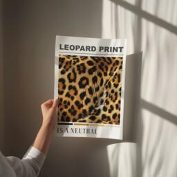 Leopard Print Is A Neutral, Unframed Card Art Print, Animal Wall Decor - thumbnail 3