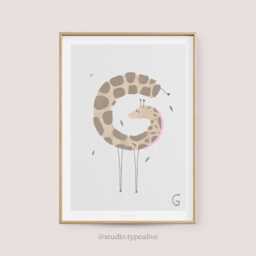 Poster Wall Art/Abc Kids G Poster, Animal Alphabet, Letters, Children's Room Decor, Print, As A Gift - thumbnail 1