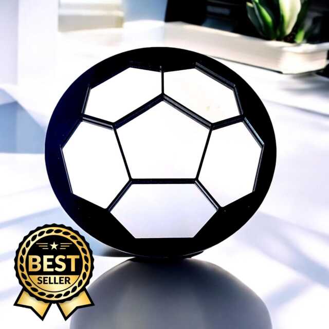 Round Football Mirror Custom Color Frame, Desk Stand & Hook - image 1