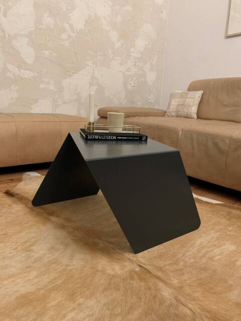 Metal Side Table, Vintage Coffee Lounge Furniture, Design Industrial Sofa Loft Living Room Table - image 1