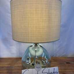 Handmade Drum Lampshade Linoso Cream Fabric, Table/Floor/Ceiling - thumbnail 3