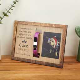 Custom Memorial Dog Collar Sign, Wood Frame With Holder, Dog Gifts, Pet Loss Sympathy Gift - thumbnail 2