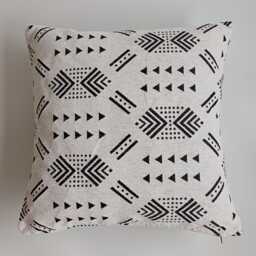 Moroccan Velvet Cushion Cover, Handmade Brocade White Pillow Case, Decorative 20''x20''/50x50 cm - thumbnail 4