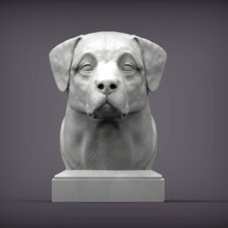 Anatolian Shepherd Bust 3D Printed Dog Statue, Pet Memorial Decor - thumbnail 2