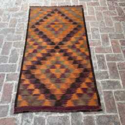 3x6 Afghan Tribal Kilim Rug - Handmade Wool Flatweave Carpet Vibrant Boho Geometric Pattern For Cozy Interiors Gift - thumbnail 2