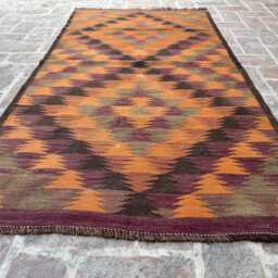 3x6 Afghan Tribal Kilim Rug - Handmade Wool Flatweave Carpet Vibrant Boho Geometric Pattern For Cozy Interiors Gift - thumbnail 3