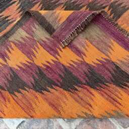 3x6 Afghan Tribal Kilim Rug - Handmade Wool Flatweave Carpet Vibrant Boho Geometric Pattern For Cozy Interiors Gift - thumbnail 4