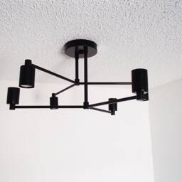 Modern Flush Mount - 6 Arm Crossover Ceiling Light Living Room Dining Bedroom Kitchen Ul Listed - thumbnail 2